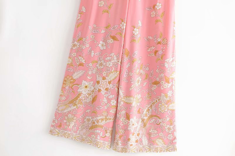  summer cotton flower wide leg pants  NSAM4990