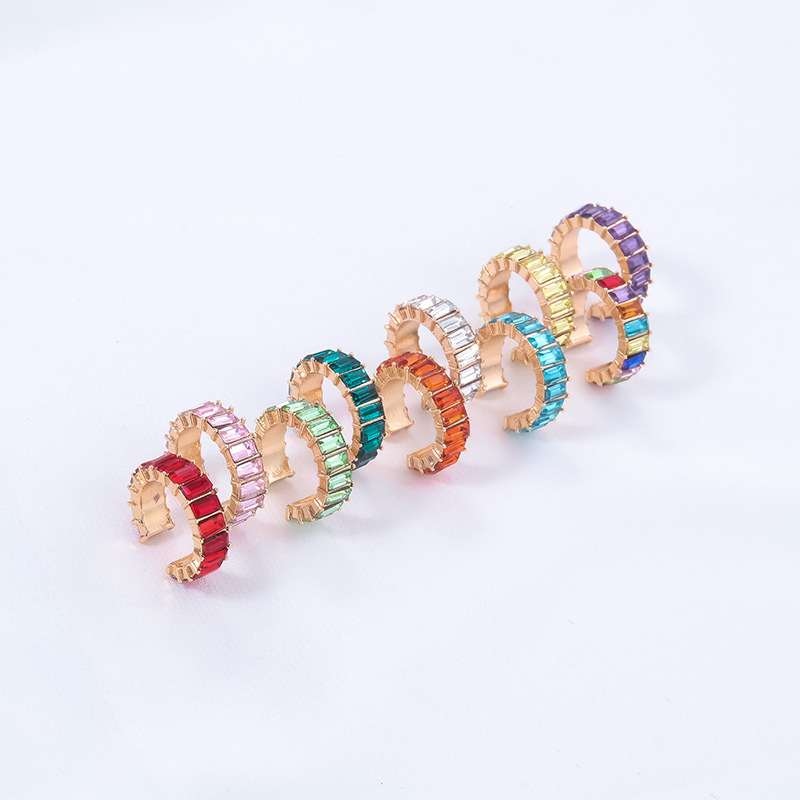 Wholesale Jewelry Lady Geometric Alloy Artificial Gemstones Earrings display picture 12