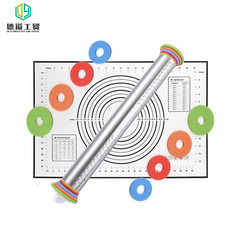 Amazon 17-inch Stainless Steel Rolling Pin, Adjustable Thickness, Flour Roller with Scale—Perfect for Rolling Dough and Noodles