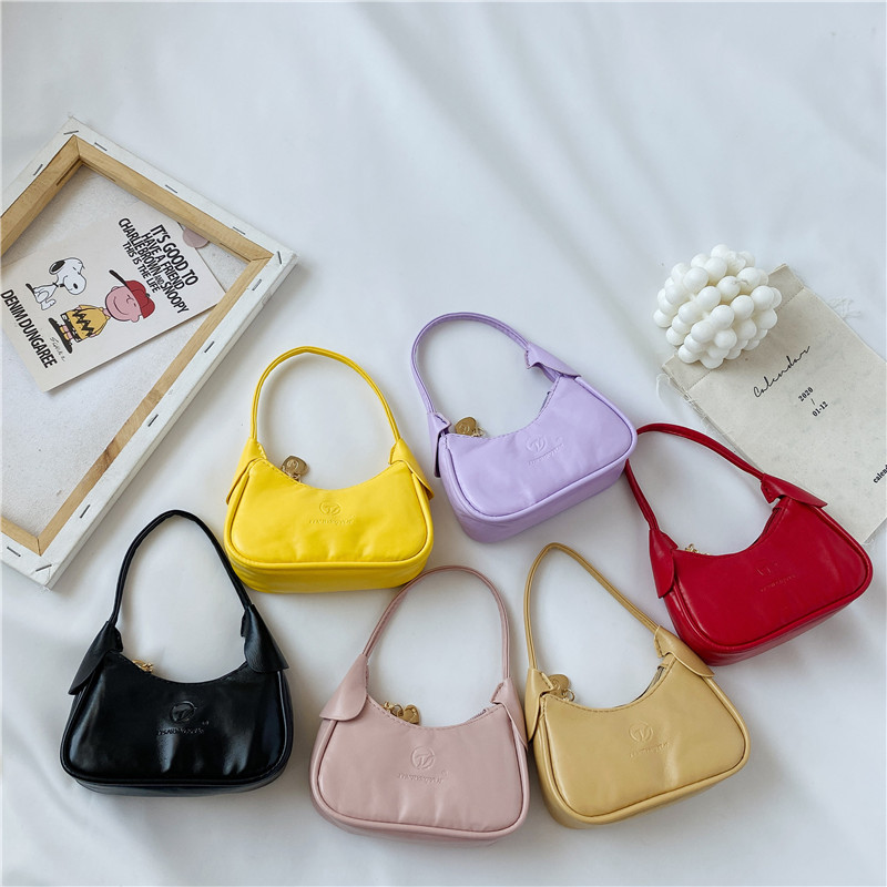 Bolso de las axilas de los niños 2021 nuevo mini bolso de mano bolso de hombro baguette estilo occidental moda todo partido bolso de niños y niñas