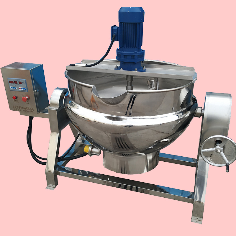 辣椒酱熬油锅 商用大型炒蒜蓉酱设备 直径1米3电加热导热油夹层锅