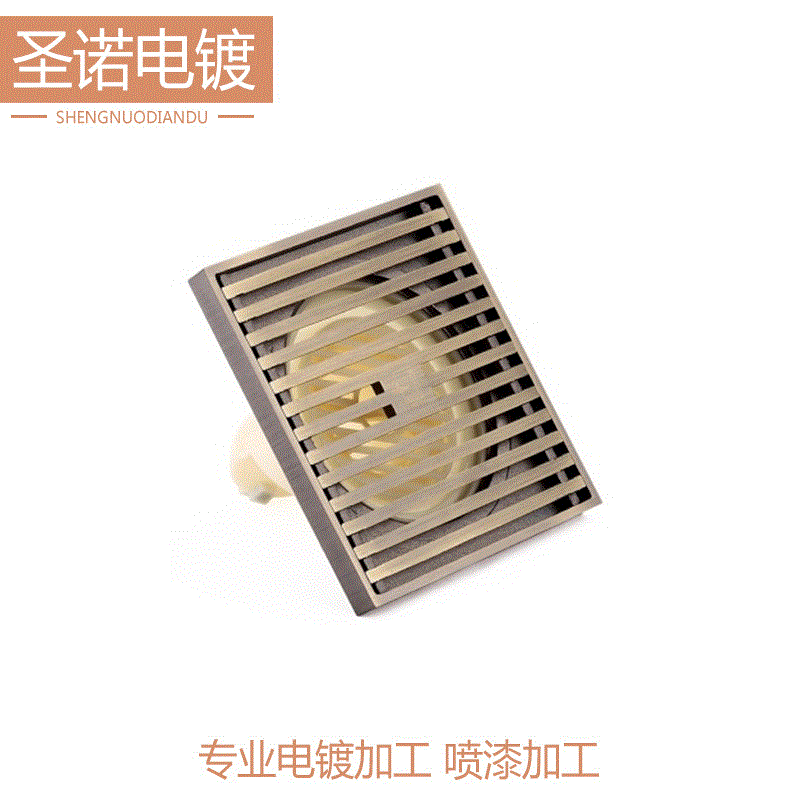 铜地漏表面处理 铜地漏盖 半成品地漏青古铜电镀工艺 喷漆处理