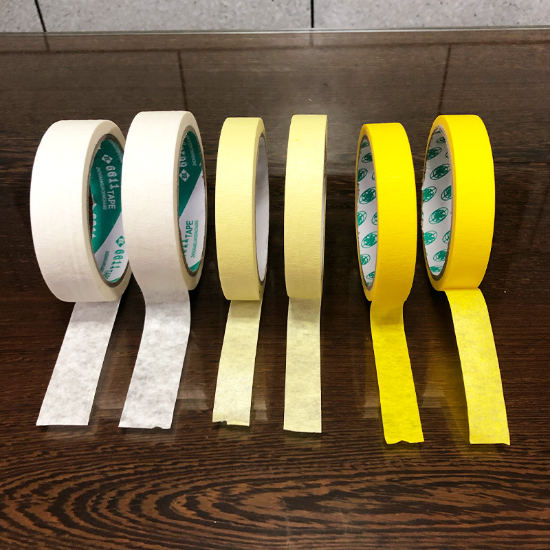 黄色美纹纸胶带装修汽车喷漆遮蔽分色平纹美纹胶纸质胶带