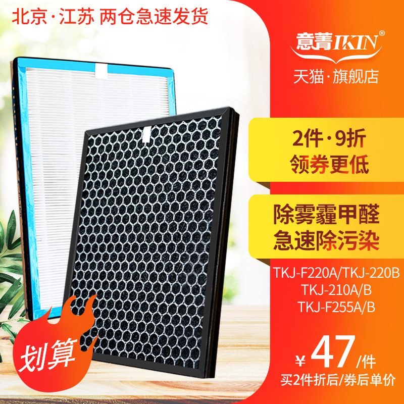 适配TCL空气净化器过滤网TKJ-F220A 220B 210A 210B F255A/B滤芯