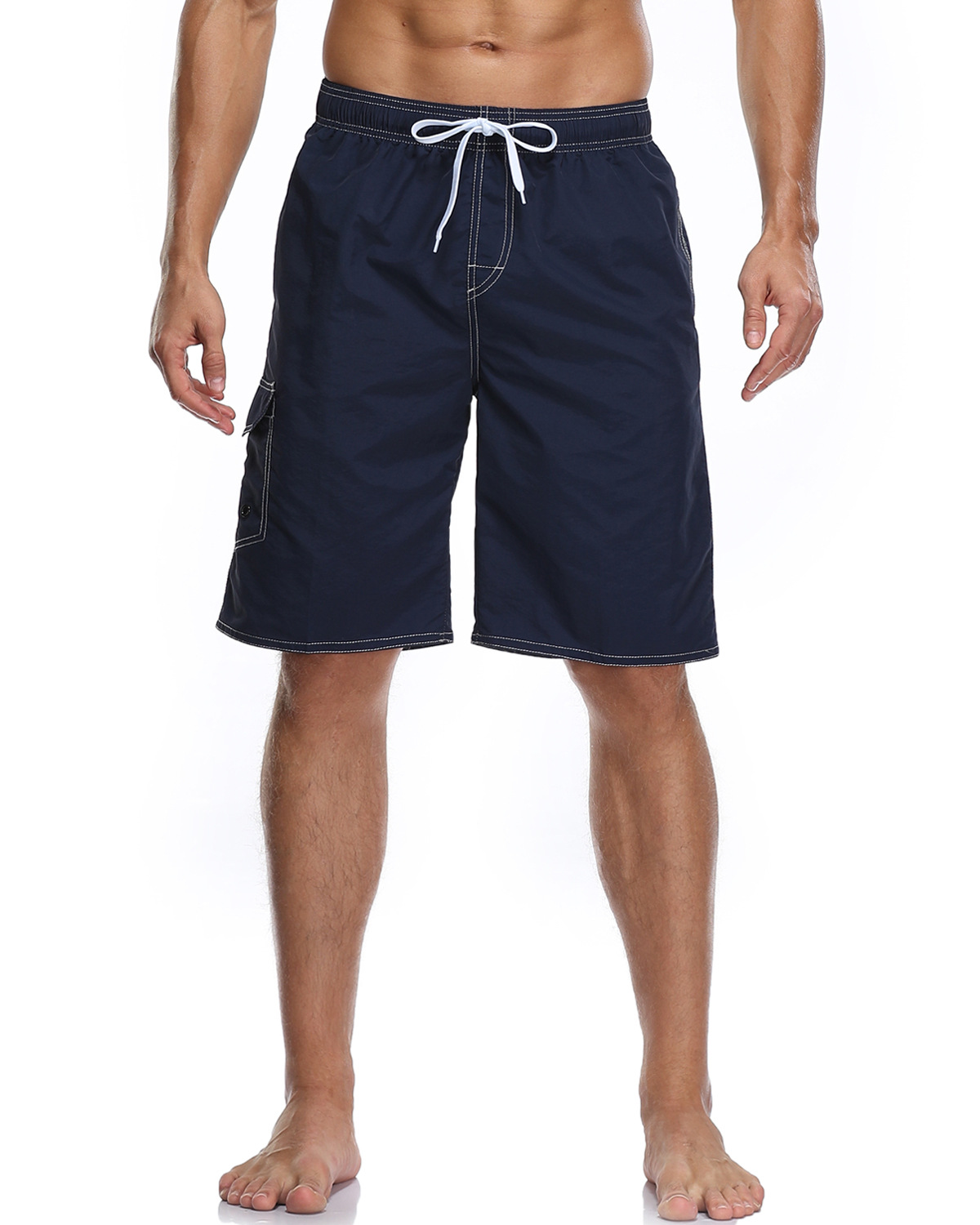 Men's beach summer surfing pants, men's solid color large shorts, loose and quick drying_voghion.com