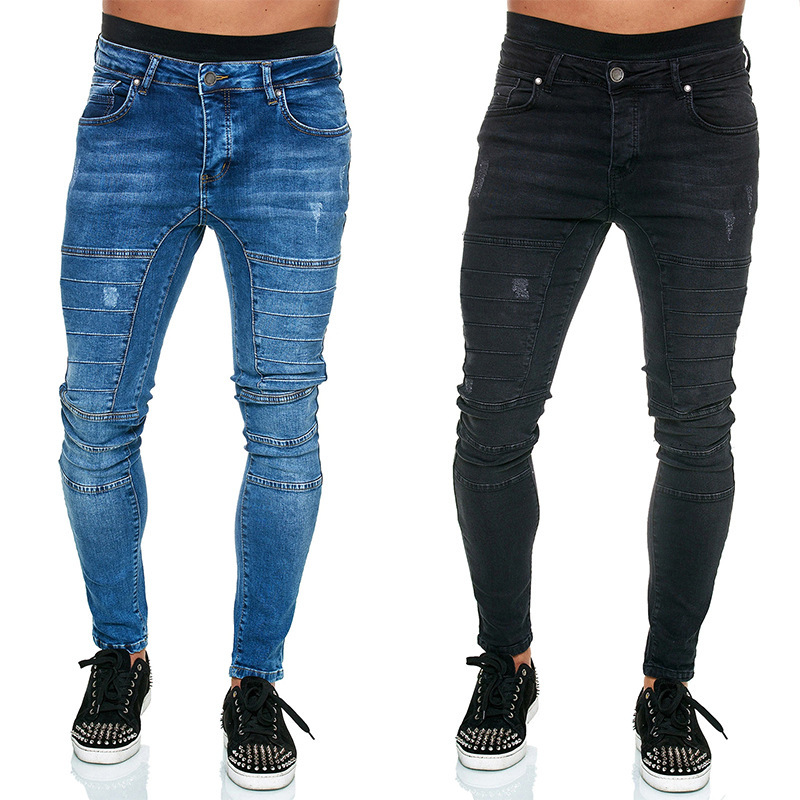 European and American foreign trade new locomotive men's leggings men's tight jeans factory direct sales jeans men