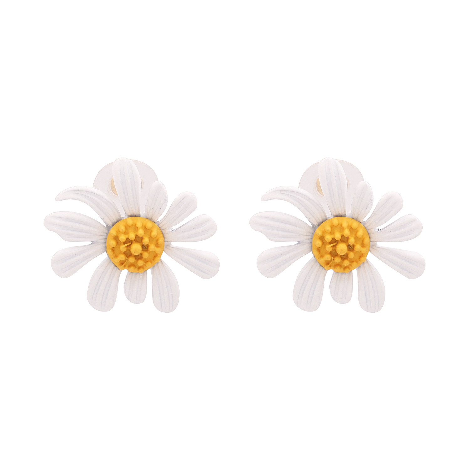 Korean New Silver Needle Spring Color Daisy Flower Earrings display picture 3