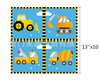 New engineering car theme party birthday supplies set birthday flag desktop candy bag and paper cup plate knife fork spoon