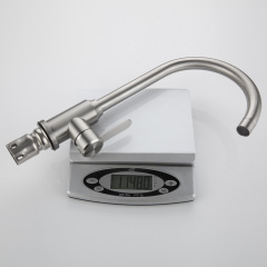 New Product 304 Stainless Steel Kitchen Faucet Cold and Hot Brushed Steel Ball Anti-Stick Rotating Sink Dish Basin Faucet