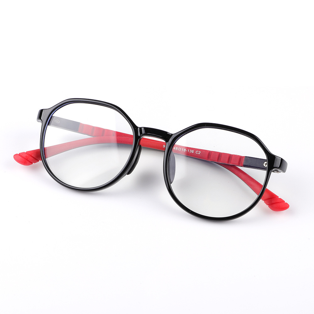 2022 New TR Silicone Blue-Blocking Fashion Children's Glasses for Boys and Girls Students, Removable Nose Pads, Model 9810