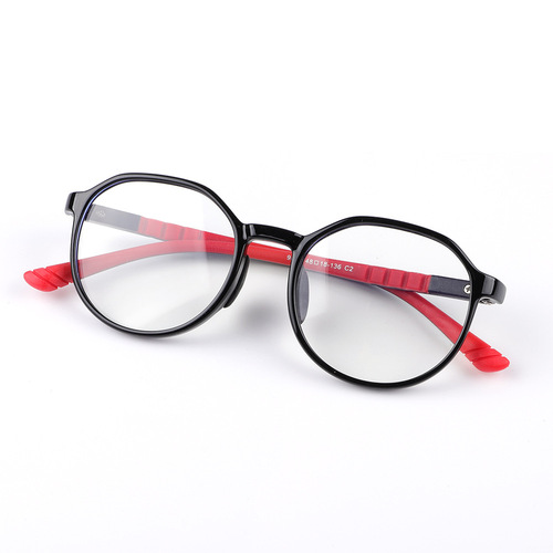  New TR Silicone Blue-Blocking Fashion Children's Glasses for Boys and Girls Students, Removable Nose Pads, Model 9810