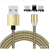 Round nylon woven magnetic charging cable, three in one
