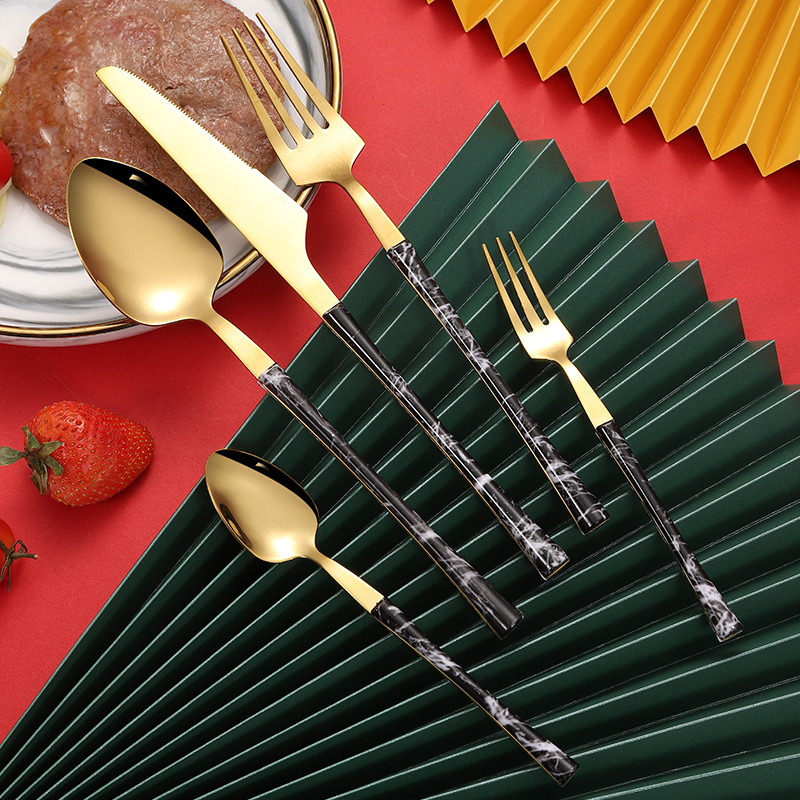 High-grade Small Man Waist Stainless Steel Tableware Set Steak Knife and Fork Spoon Dessert Spoon Western Food Imitation Wooden Handle Hotel Gift High-grade Small Man Waist Stainless Steel Tableware Set Steak Knife and Fork Spoon Dessert Spoon Western Food Imitation Wooden Handle Hotel Gift