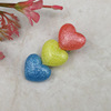 Children's hairgrip, rainbow resin, hair accessory heart shaped, new collection, suitable for import