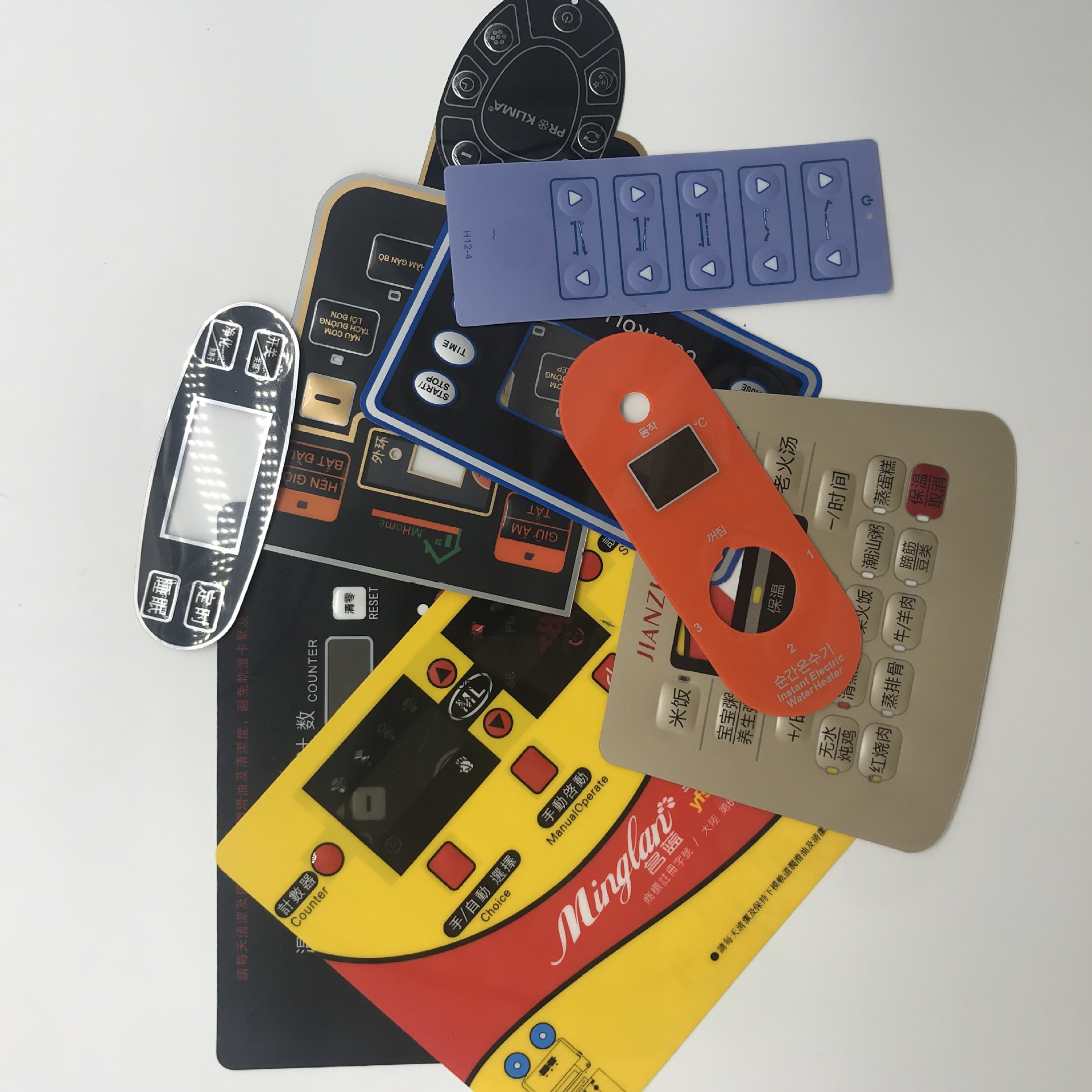 触摸面板金属不锈钢标牌pvc面板贴膜标牌丝印铝牌pet面板薄膜开关