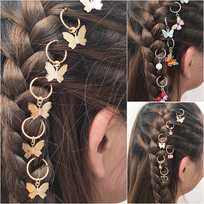 Tocado De Moda Personalizado Calle Tiro Trenza Tendencia Tocado Mariposa Diy Colgante Accesorios Para El Cabello Pinza De Pelo display picture 13