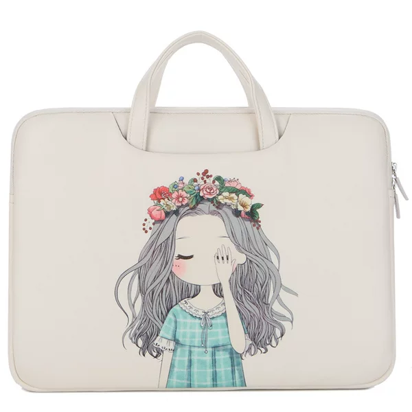 Pattern computer bag women's portable cute little fresh PU leather 14 inch 15.6 Apple Lenovo Asus Dell