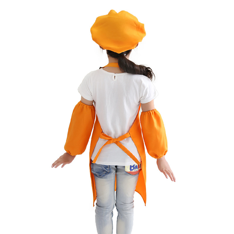 Estilo coreano de los niños delantal sin mangas Navidad Halloween tema actividad ropa comer pintura delantal protector imprimible