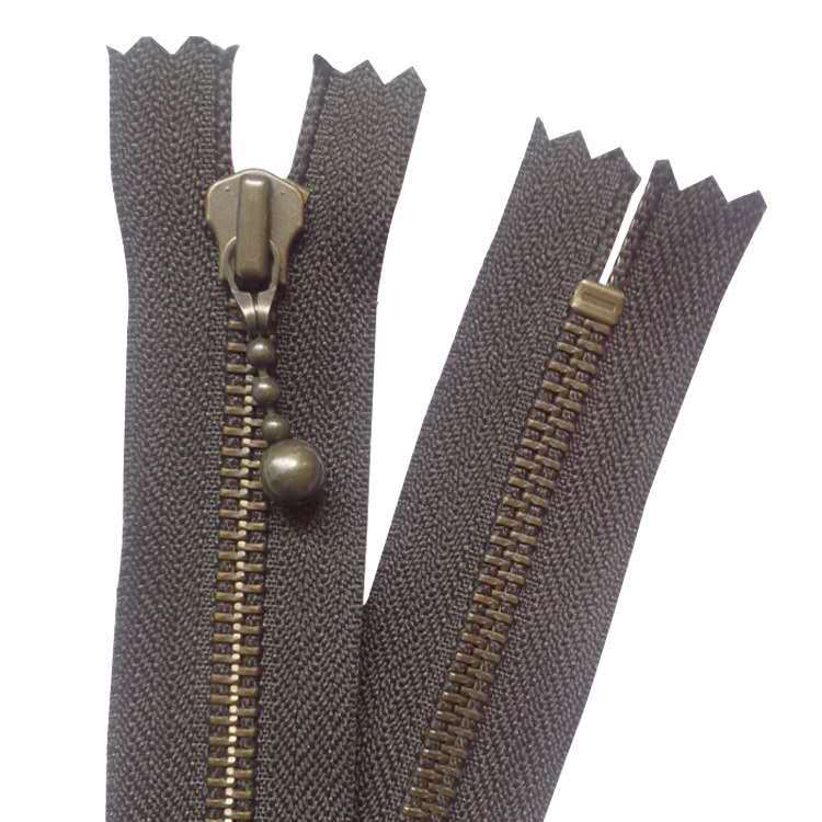 正品ykk YKK金属拉链 YKK5号青古铜高档服装箱包闭口拉链量大从优