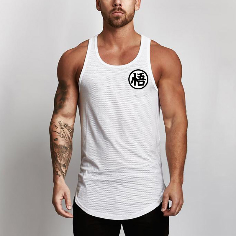 Men's Summer Mesh Breathable Leisure Gym Waistcoat Vest Outdoor Sports Basketball Dragon Ball Goku T-shirt Men's Summer Mesh Breathable Leisure Gym Waistcoat Vest Outdoor Sports Basketball Dragon Ball Goku T-shirt