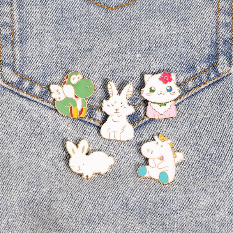 Cartoon Creative Cute Little Dinosaur Rabbit Suit Brooch display picture 13