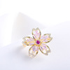 Fashionable zirconium, protective underware, fresh elegant brooch, accessory, Korean style, flowered