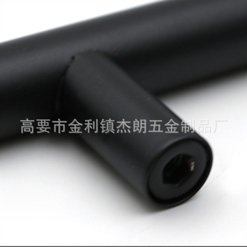 Stainless steel black hollow cabinet door pull hand black T -type…