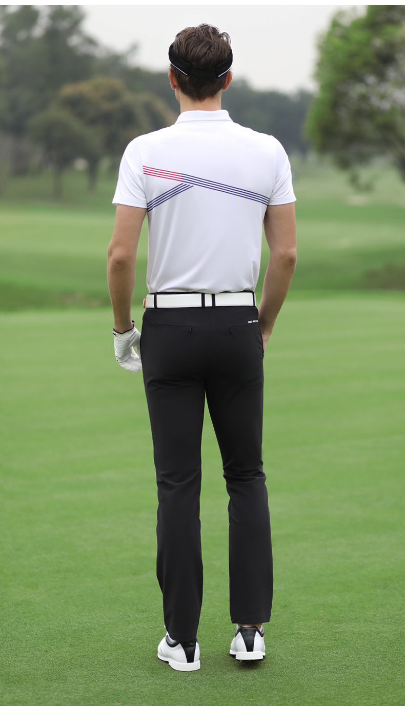 Quần golf nam dài mùa hè PGM thoáng khí ôm dáng — Quần dài màu xám KUZ083, Quần dài đen KUZ083, Quần dài màu trắng KUZ083 chi tiết 19