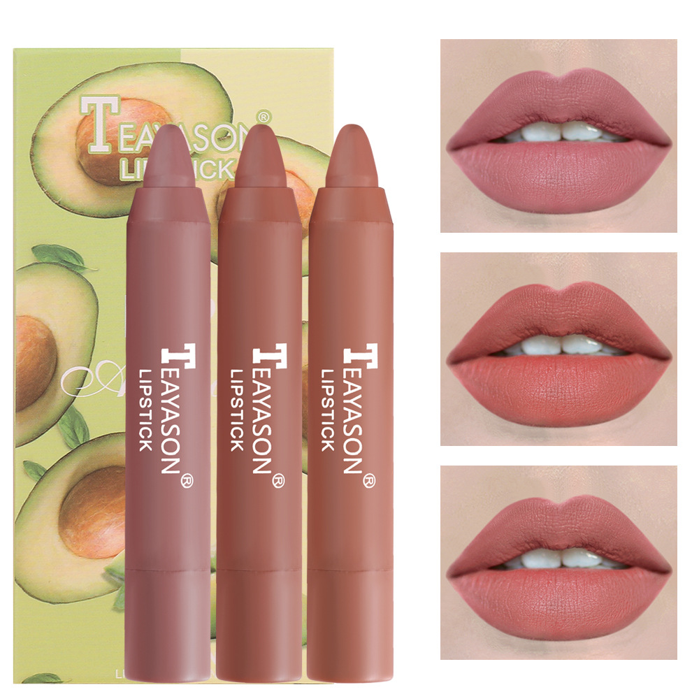 Cross-border makeup crayon lipstick 3-pi...