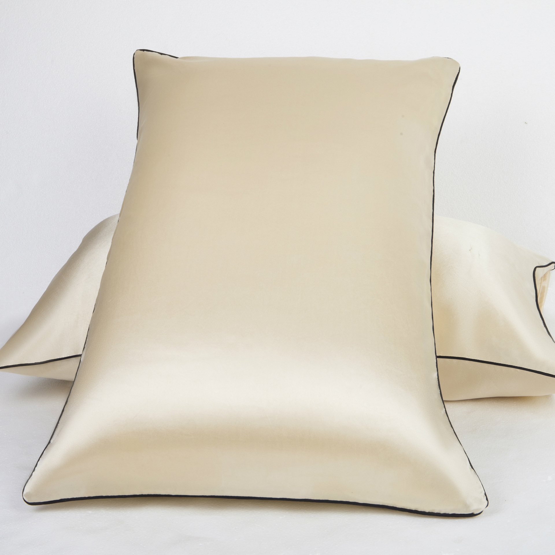 跨境床品外贸亚马逊速卖通仿真丝抗皱记忆色丁枕套pillowcases