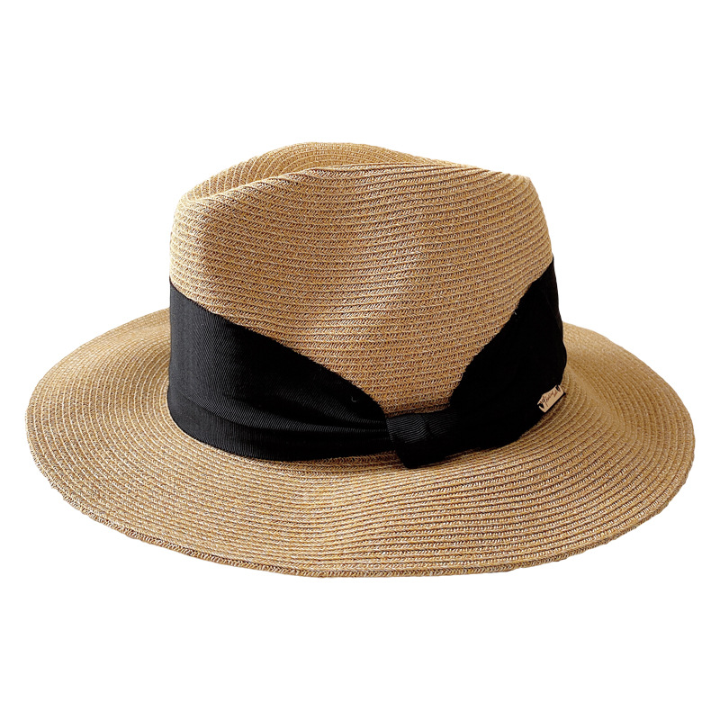 Japanese High-End Straw Hat - Ishihara Style Sun Hat For Women, Summer Versatile Bow Knot Hat - Thumbnail 5