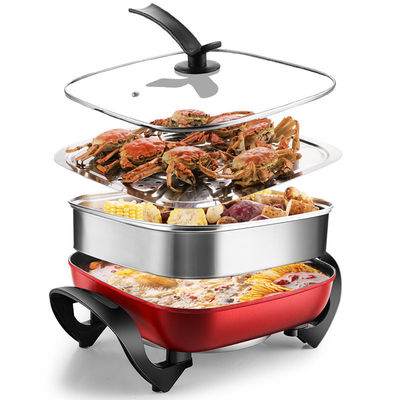 鉑榮鴿家用多功能電炒鍋電熱火鍋電鍋學生宿舍炒菜蒸煮飯燒烤壹體