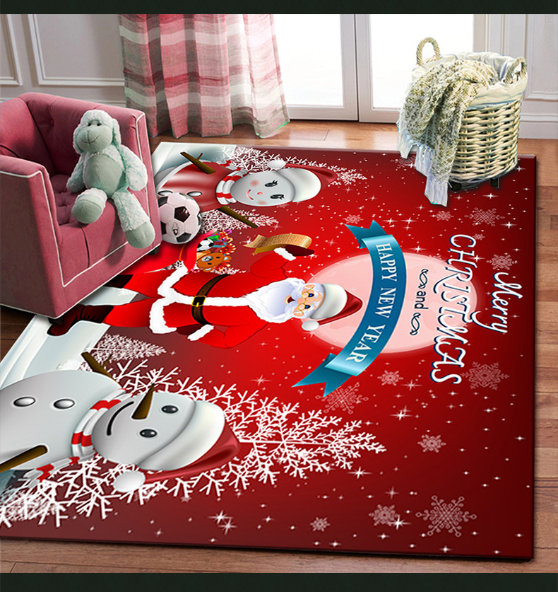 圣诞节地毯,3D印花地毯,跨境专供地垫,入户门垫脚垫,办公室垫,卧室客厅地毯