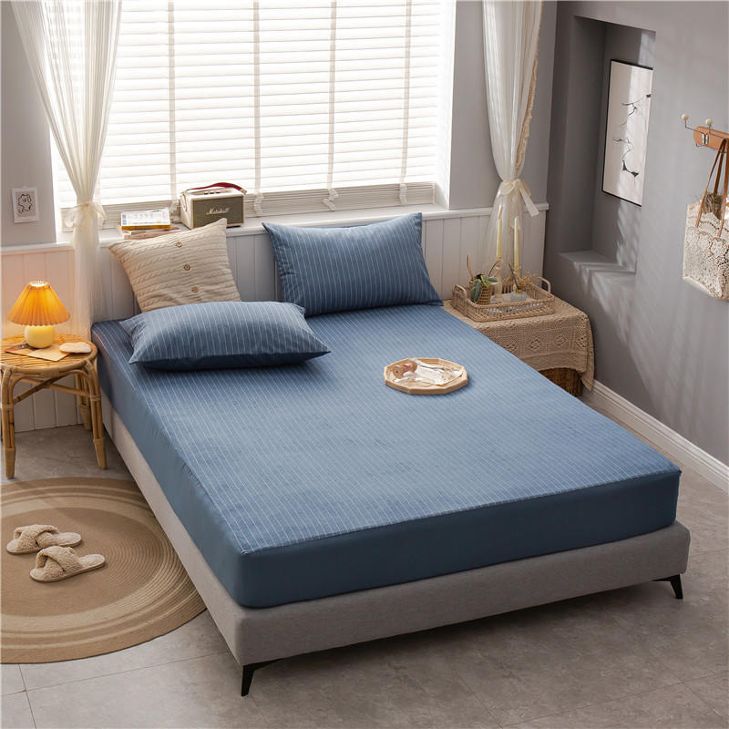 北歐毛巾布防水透氣隔尿床笠防滑床護墊跨境亞馬遜爆款床墊保護罩