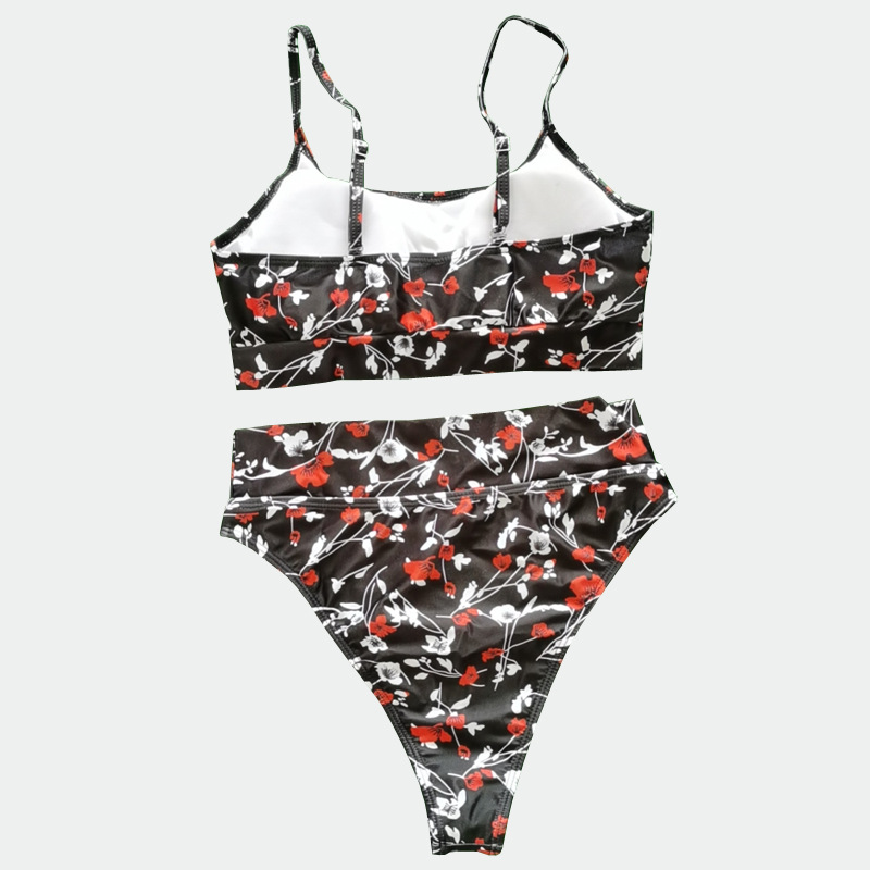 sling top split printed bikini  NSHL42435