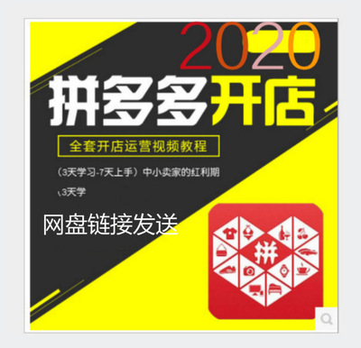 新手零基础 拼多多开店全套视频教程 如何开网店装修推广运营|ru