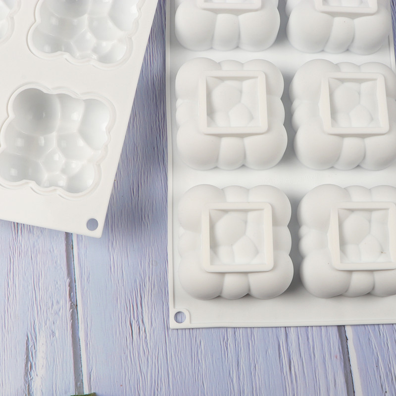 6-piece Xiangyun mousse pastel molde francés postre chocolate molde DIY nube hogar silicona herramientas para hornear