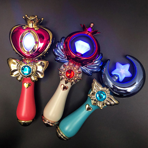 Light and sound effect magic wand girl toy cartoon flash wand light wand luminous small toy street stall toy