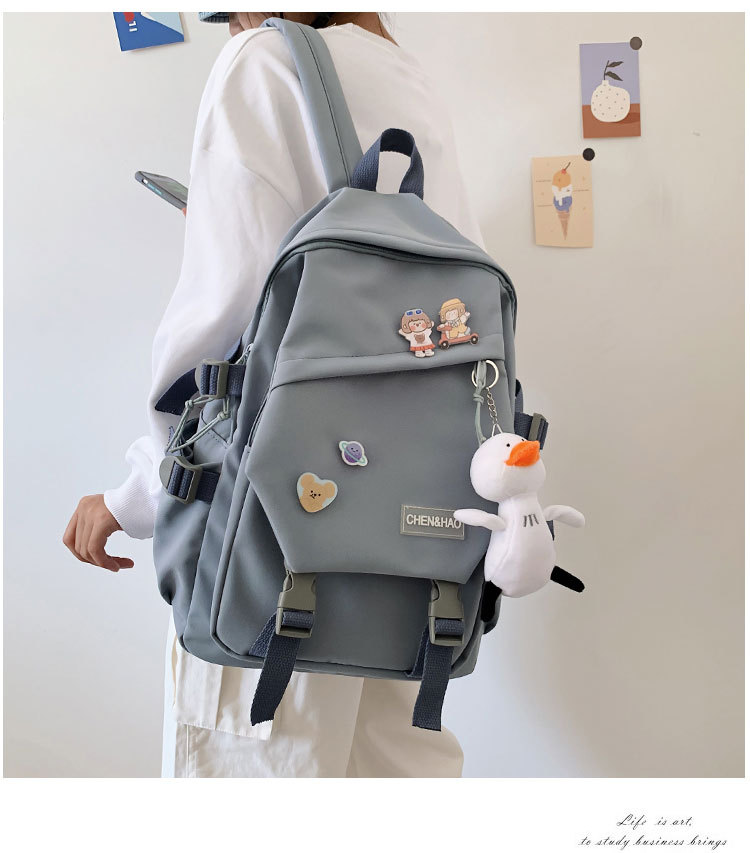 Backpack 2020 New Korean Style High School Junior High School Student Schoolbag Female Large Capacity Couple Travel Backpack Male display picture 36