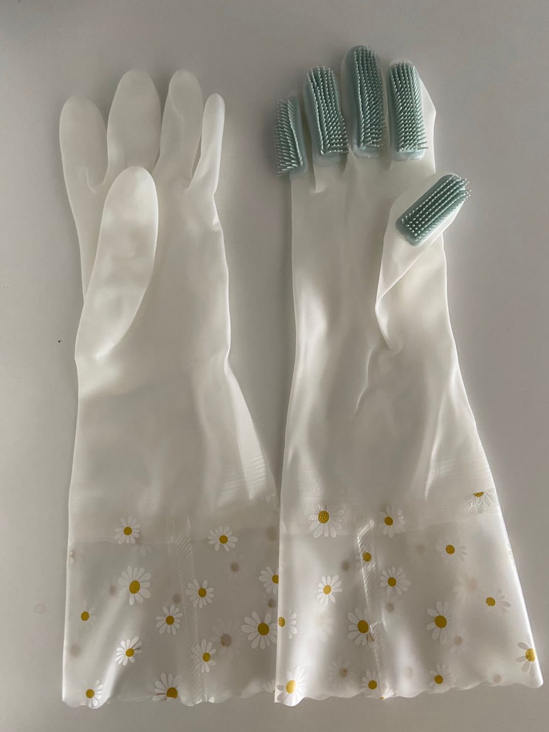家务清洁厨房洗碗手套 可印刷图案洗衣服女防水塑胶胶皮橡胶手套详情38