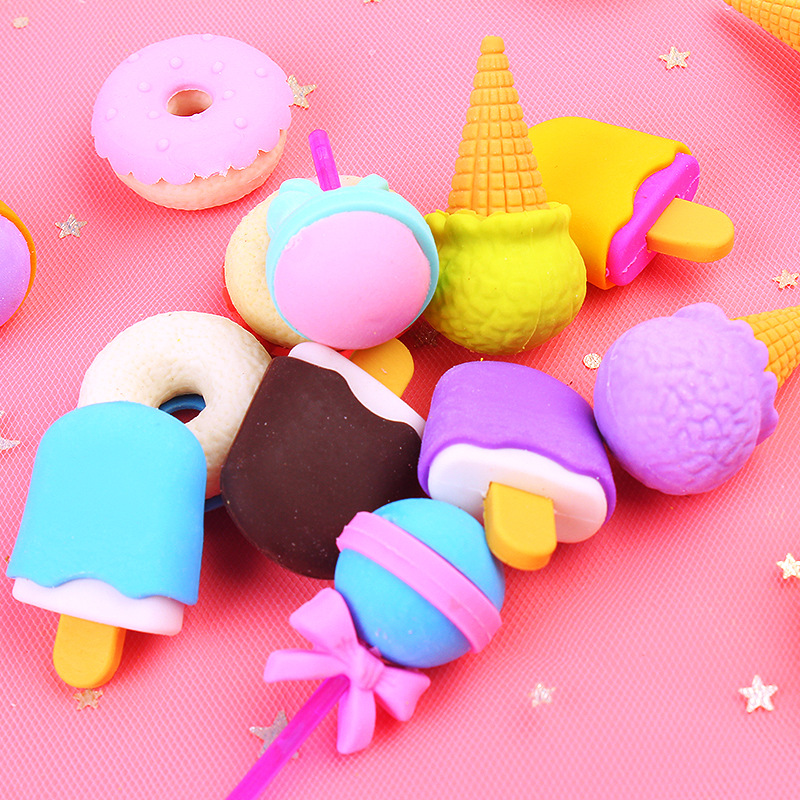 Cute Candy Color Simulation Dessert Three-dimensional Boxed Eraser display picture 1