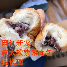 皮太軟紫米面包110g*20奶酪夾心切片吐司面包網紅營養早餐鮮面包