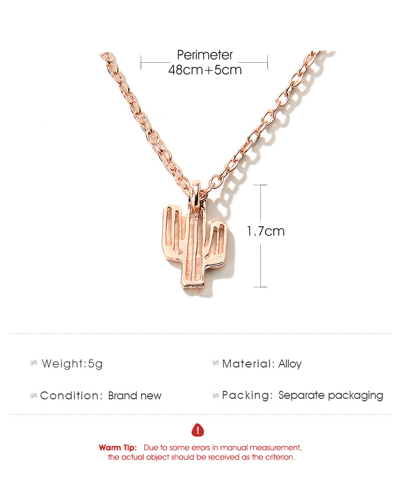 simple cactus necklace