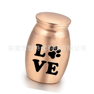 LAZADA热销宠物纪念骨灰坛亲人猫狗毛发灰烬防潮骨灰盒骨灰罐摆件