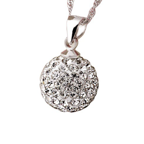Глина, ожерелье, маленький аксессуар, 12 мм, инкрустирован diamonds, микрорельеф, подарок на день рождения