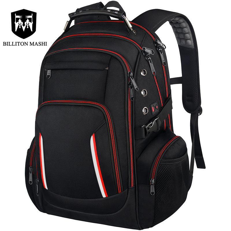 新款商务双肩包usb充电书包防盗笔记本电脑包 男士书包电脑背包|ru