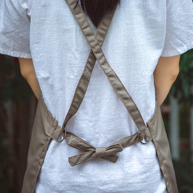 Delantal de cocina de moda coreana antiincrustante a prueba de aceite sin mangas delantal de impresión de cocina trabajo hogar hombres y mujeres pareja