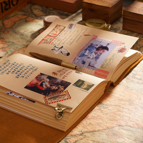 Original handmade sketchbook cowhide notebook retro leather notepad creative notebook diary gift