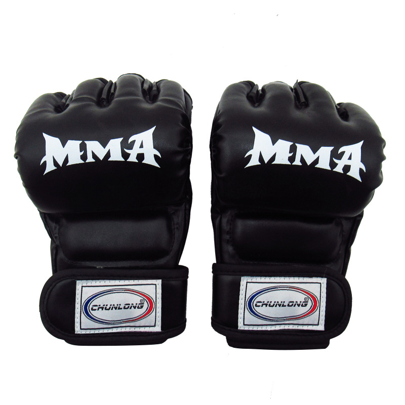 Guantes de boxeo al por mayor de fábrica nuevos guantes de lucha de medio dedo MMA