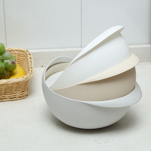 Japanese rice scoop plastic kitchen vegetable basket living room household rice bowl fruit plate kitchen drain basket rice washing sieve